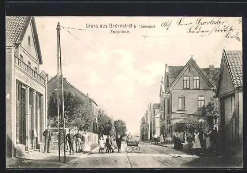 AK Badenstedt b. Hannover, Belebte Partie auf der Friedrichstr.