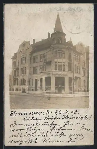 Foto-AK Hannover, Die Bäckerei Georg Kofoet 1908