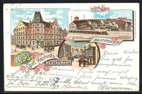 Lithographie Hannover, Restaurant von Carl Herbst, Maschinenhalle