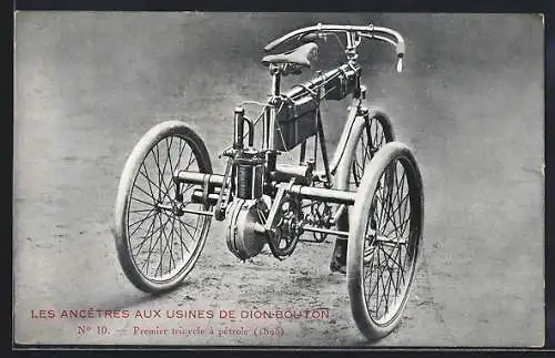 AK Motorrad mit drei Rädern (Trike) von Dion-Bouton