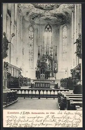 AK Konstanz, St. Stefanskirche, der Chor