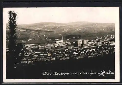 AK Zlín, Blick über die Bata-Anlagen und Familienhäuser