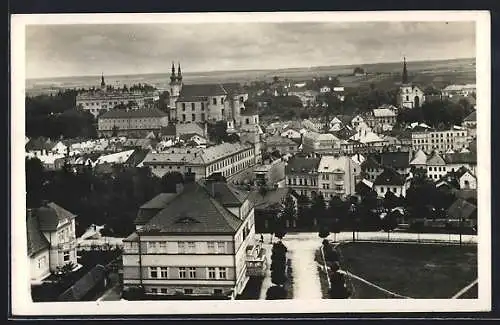 AK Litomysl, Teilansicht aus der Vogelschau