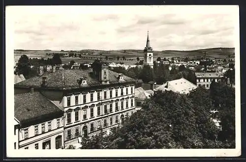 AK Nove Mesto na Morave, Ortsansicht aus der Vogelschau