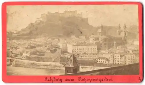 Fotografie Baldi & Würthle, Salzburg, Ansicht Salzburg, Panorama vom Kapuzinergarten