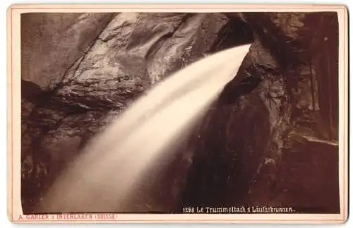 Fotografie A. Gabler, Interlaken, Ansicht Lauterbrunnen, Der Trummelbachfall