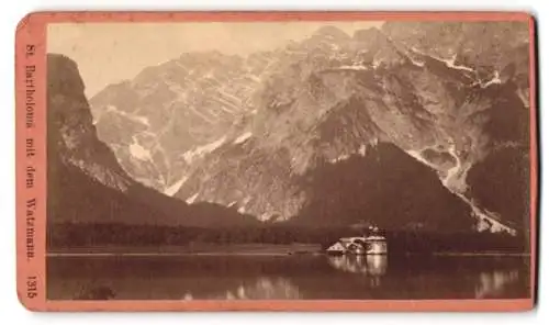 Fotografie Würthle & Spinnhirn, Salzburg, Ansicht St. Bartholomä, Blick auf den Watzmann