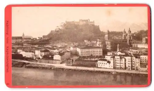 Fotografie Würthle & Spinnhirn, Salzburg, Ansicht Salzburg, Stadtblick mit Festung vom Kapuzinergarten