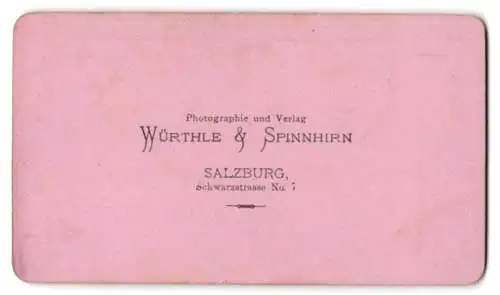 Fotografie Würthle & Spinnhirn, Salzburg, Ansicht Salzburg, Stadtblick mit Festung vom Kapuzinergarten