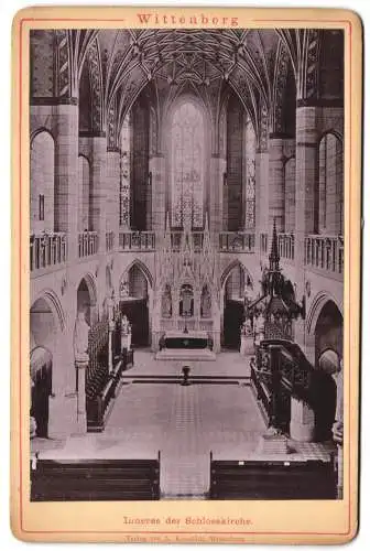 Fotografie A. Kimstädt, Wittenberg, Ansicht Wittenberg, Inneres der Schlosskirche