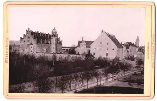 Fotografie A. Kimstädt, Wittenberg, Ansicht Wittenberg, Ortsansicht mit Lutherhaus