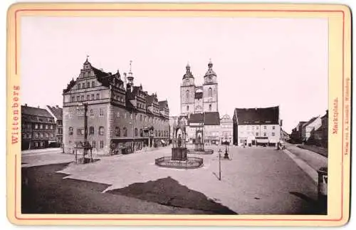 Fotografie A. Kimstädt, Wittenberg, Ansicht Wittenberg, Partie am Marktplatz