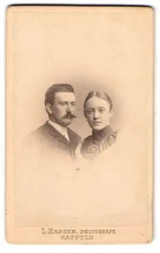 Fotografie L. Hansen, Kappeln, Adolf und Helene Lammers, geb. Möller im Portrait