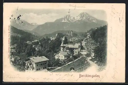 AK Berchtesgaden, Totalansicht mit Kirche