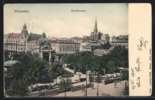 AK Wiesbaden, Parkanlage Kochbrunnen