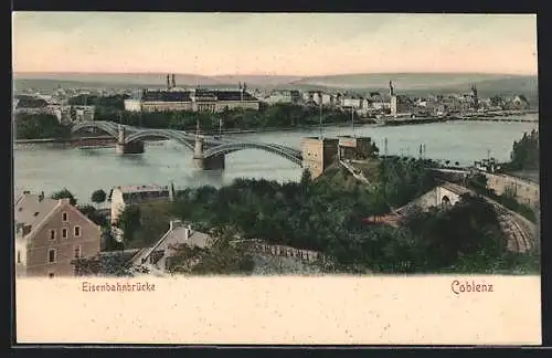 AK Coblenz, Eisenbahnbrücke