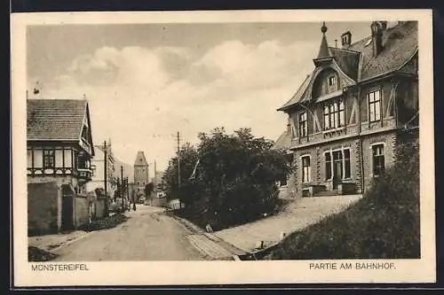 AK Münstereifel, Partie am Bahnhof