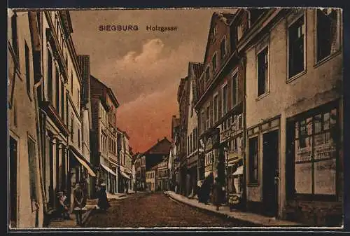 AK Siegburg, In der Holzgasse, Strassenpartie