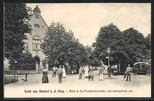 AK Hennef, Blick in die Frankfurterstrasse vom Amtsgericht aus