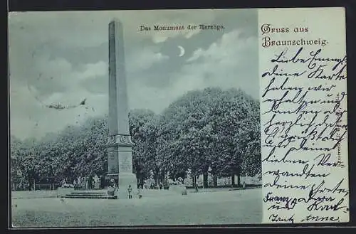 Mondschein-AK Braunschweig, Das Monument der Herzöge