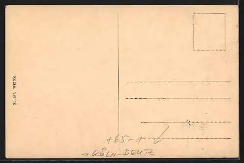 AK Köln-Deutz, Freitreppe zum Bahnhof