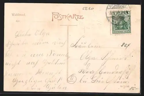 AK Waldbroel, Ortsansicht mit Kirchen