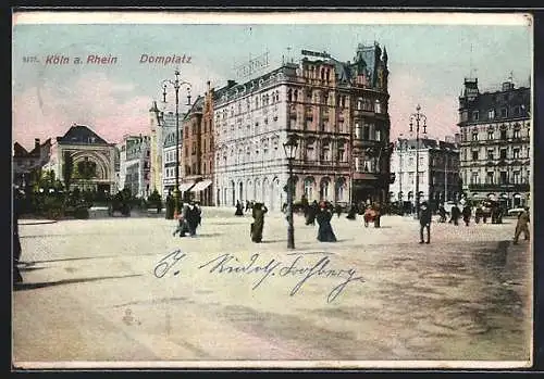 AK Köln a. Rhein, Domplatz