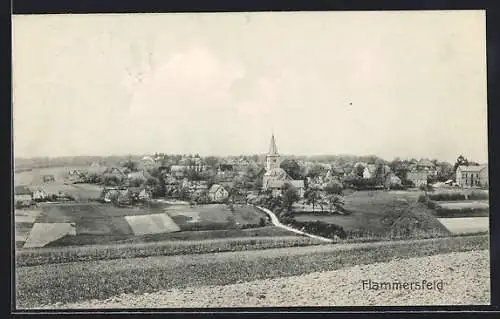 AK Flammersfeld, Ortsansicht aus der Ferne