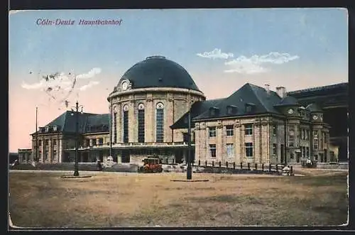 AK Köln-Deutz, Vorderansicht vom Hauptbahnhof