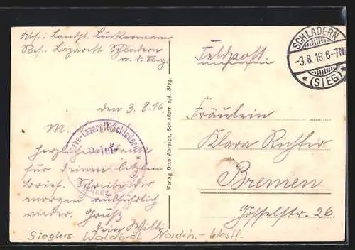 AK Schoeneck b. Schladern, Gebäudeansicht