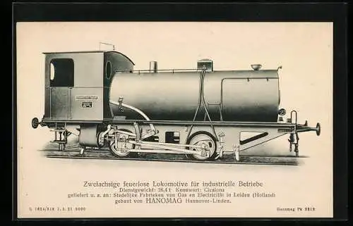 AK Lokomotive der Hanomag (Hannover-Linden), Modell Eduard Hoffmann