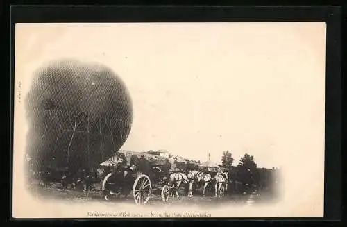 AK Manoeuvres de l`Est 1901, Le Parc d`Aérostation, Heissluftballon