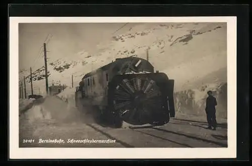 AK Schneeschleudermaschine der schweizer Berninabahn