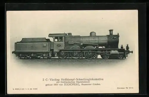 AK C-Vierling Heissdampf-Schnellzuglokomotive Nr. 693 der Hanomag