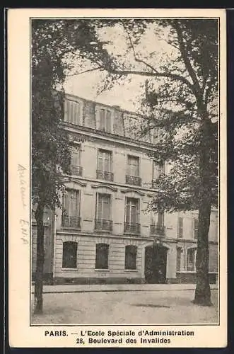 AK Paris, L`Ecole Spéciale d`Administration, 28 Boulevard des Invalides