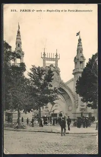 AK Paris, Magic City et la Porte Monumentale, Vergnügungspark