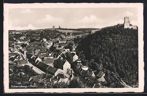 AK Eckartsberga i. Thür., Ortsansicht aus der Vogelschau