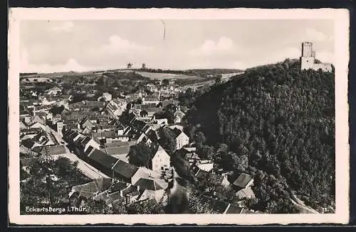 AK Eckartsberga i. Thür., Ortsansicht aus der Vogelschau