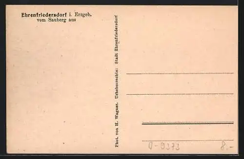 AK Ehrenfriedersdorf, Panorama vom Sauberg aus gesehen