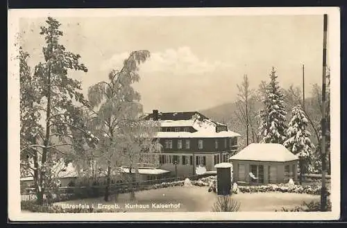 AK Bärenfels i. Erzgeb., Kurhaus Kaiserhof im Winter