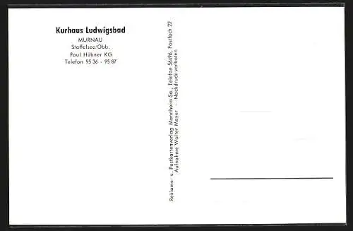 AK Murnau /Obb., Kurhaus Ludwigsbad