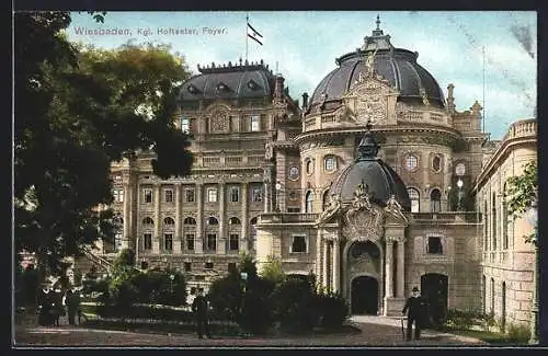 AK Wiesbaden, Kgl. Hoftheater, Foyer