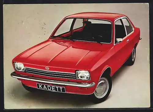 AK Auto-Reklame für Opel Kadett in rot