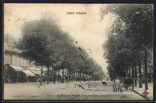 AK Paris, Avenue du Maine prise de la Rue Daguerre