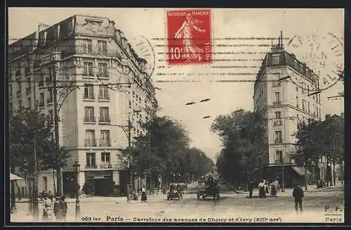 AK Paris, Carrefour des avenues de Choisy et d`Ivry