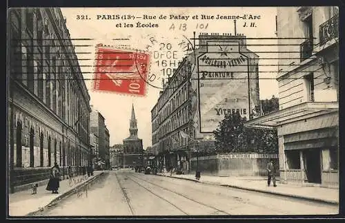 AK Paris, Rue de Patay et Rue Jeanne-d`Arc