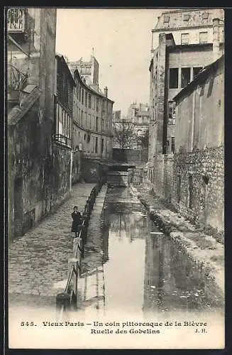 AK Paris, Un coin pittoresque de la Bièvre, Ruelle des Gobelin