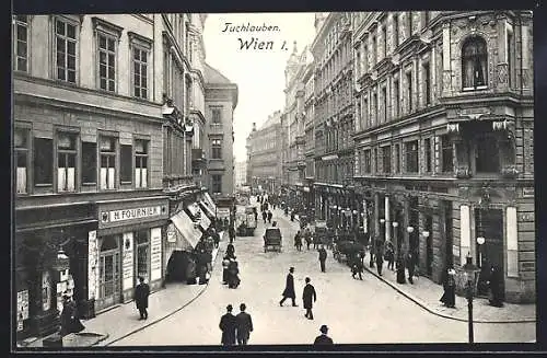 AK Wien, Strassenpartie in den Tuchlauben