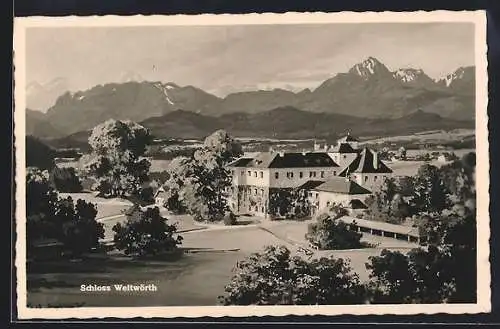 AK Weitwörth, Schloss mit Bergpanorama