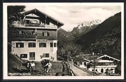 AK Ebbs, Gasthaus Pfandlhof im Kaisertal bei Kufstein